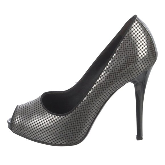 Giuseppe Zanotti Shoes - Giuseppe Zanotti Metallic Silver Leather Printed Pumps Sz 9 | US9, IT39